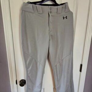 2 pairs Under Armour Mens Gray Baseball Pants size M medium